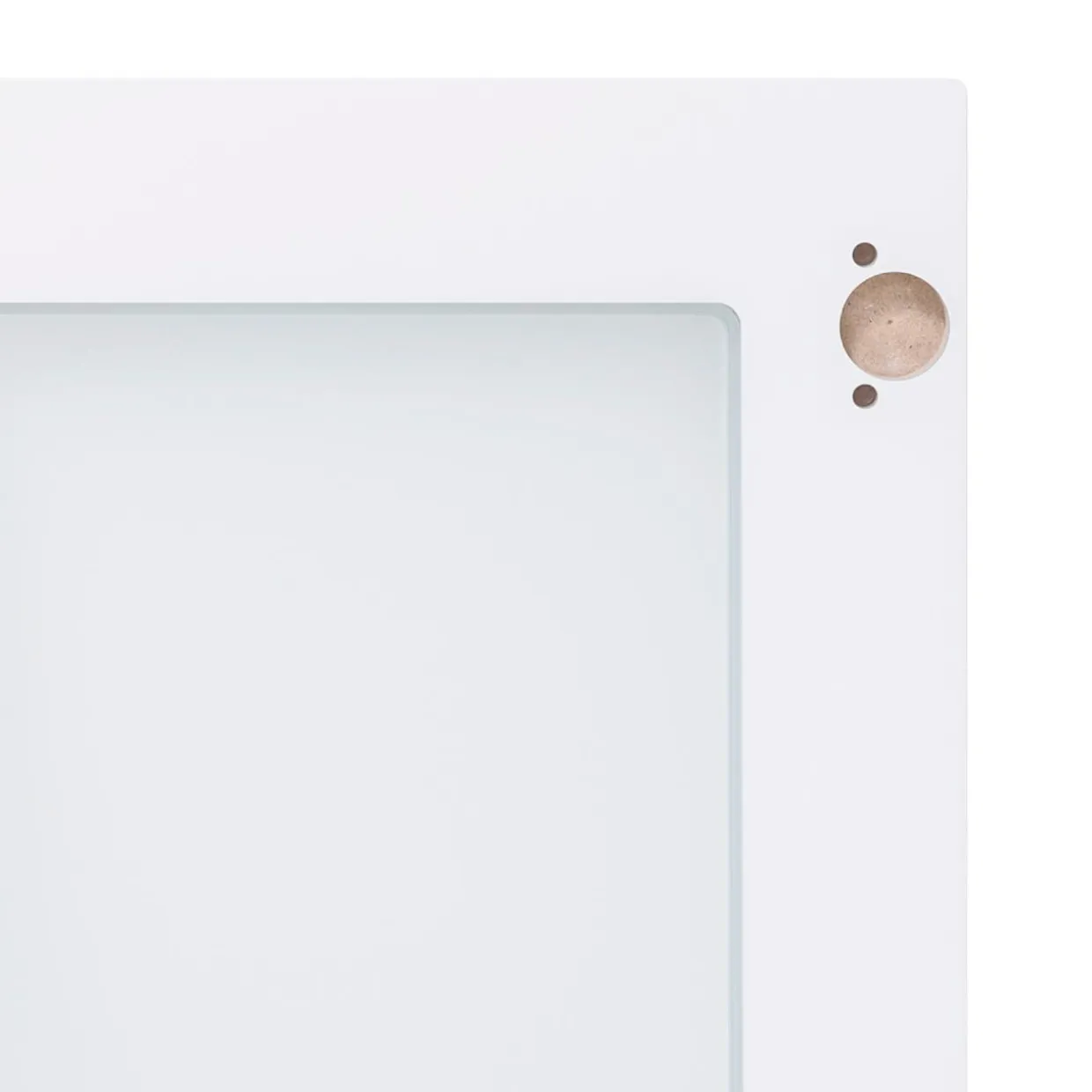 Front przeszklony NOTO 40x98 biały połysk