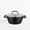 Garnek aluminiowy z pokrywką CARINA BLACK 3,3 l
