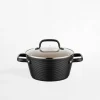 Garnek aluminiowy z pokrywką CARINA BLACK 2,2 l