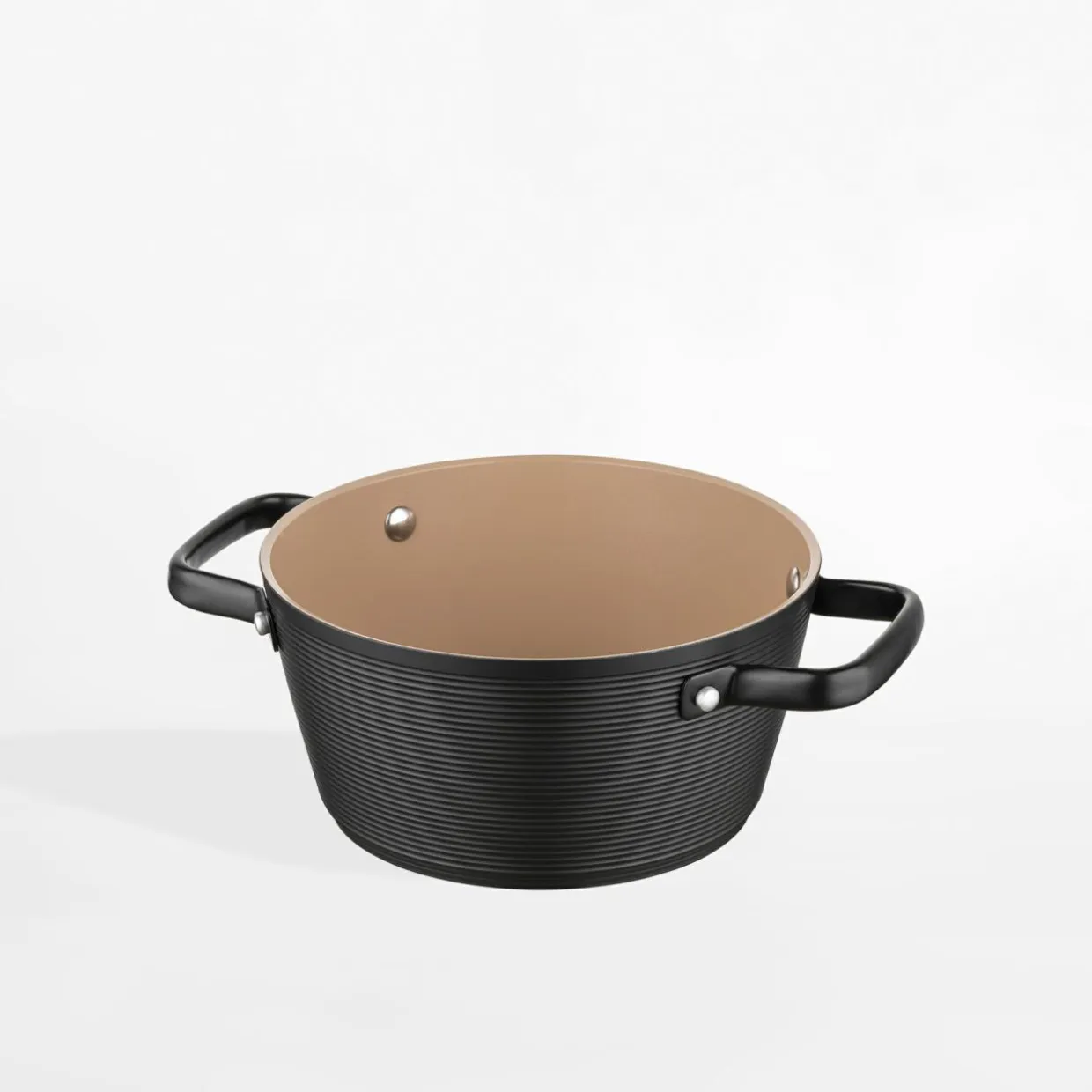 Garnek aluminiowy z pokrywką CARINA BLACK 2,2 l