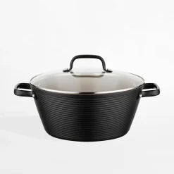 Garnek aluminiowy z pokrywką CARINA BLACK 5,2 l