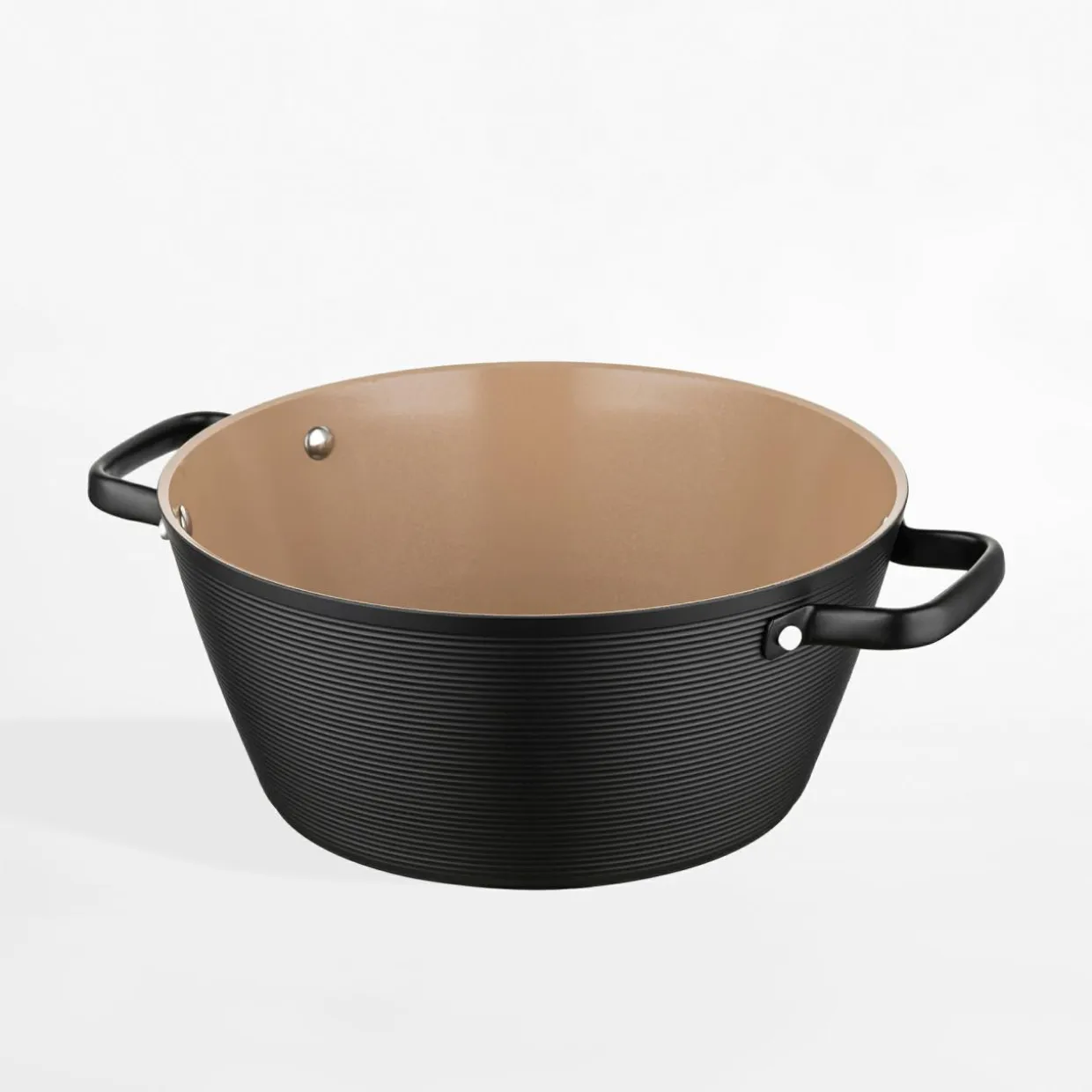 Garnek aluminiowy z pokrywką CARINA BLACK 5,2 l