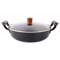 Garnek żeliwny niski czarny FERRO 3,5 l