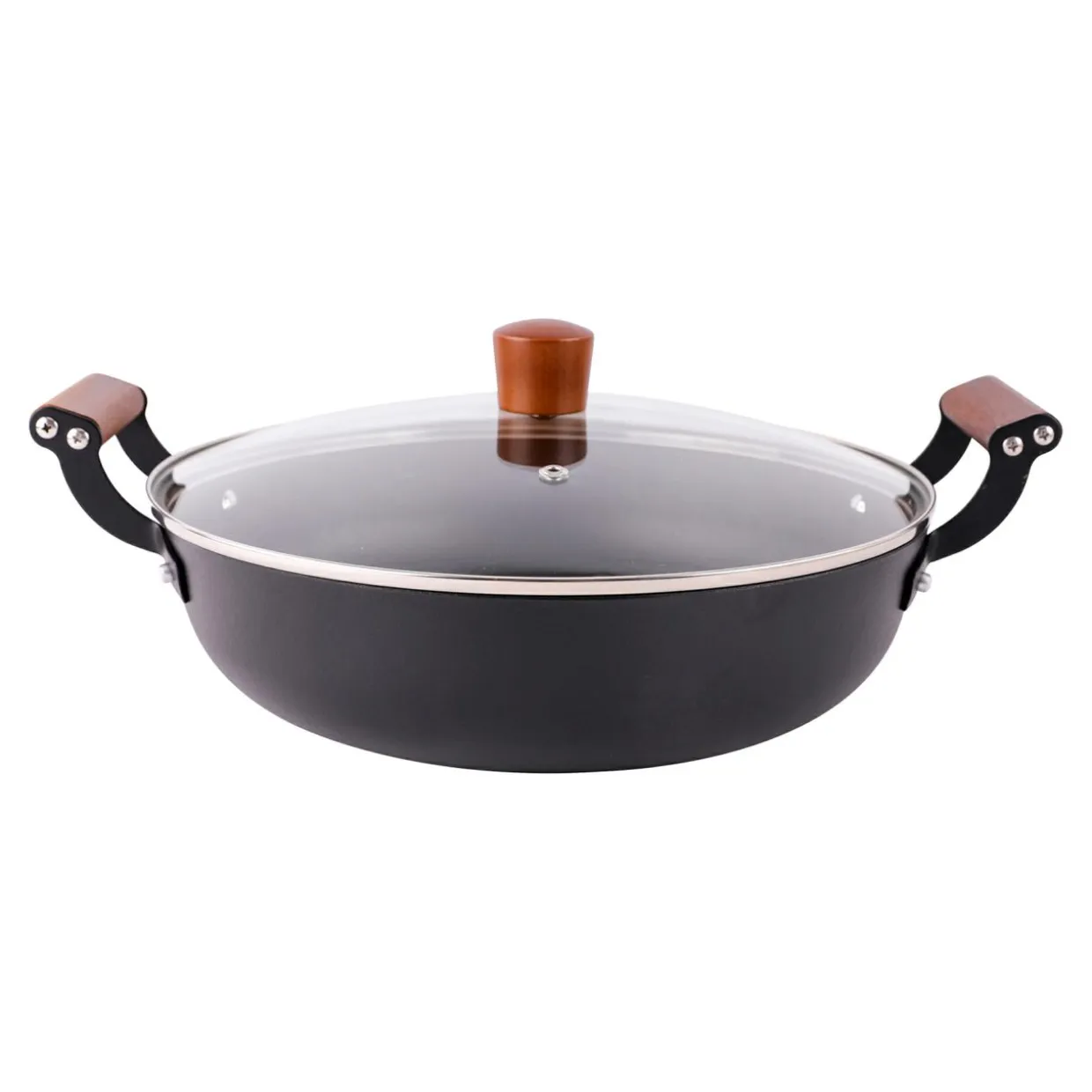 Garnek żeliwny niski czarny FERRO 3,5 l