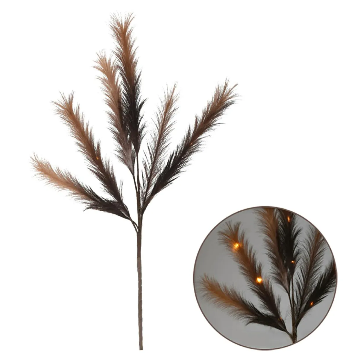 Gałązka dekoracyjna brązowa LED 90 cm