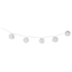 Girlanda świetlna LED pompony białe 10 szt.
