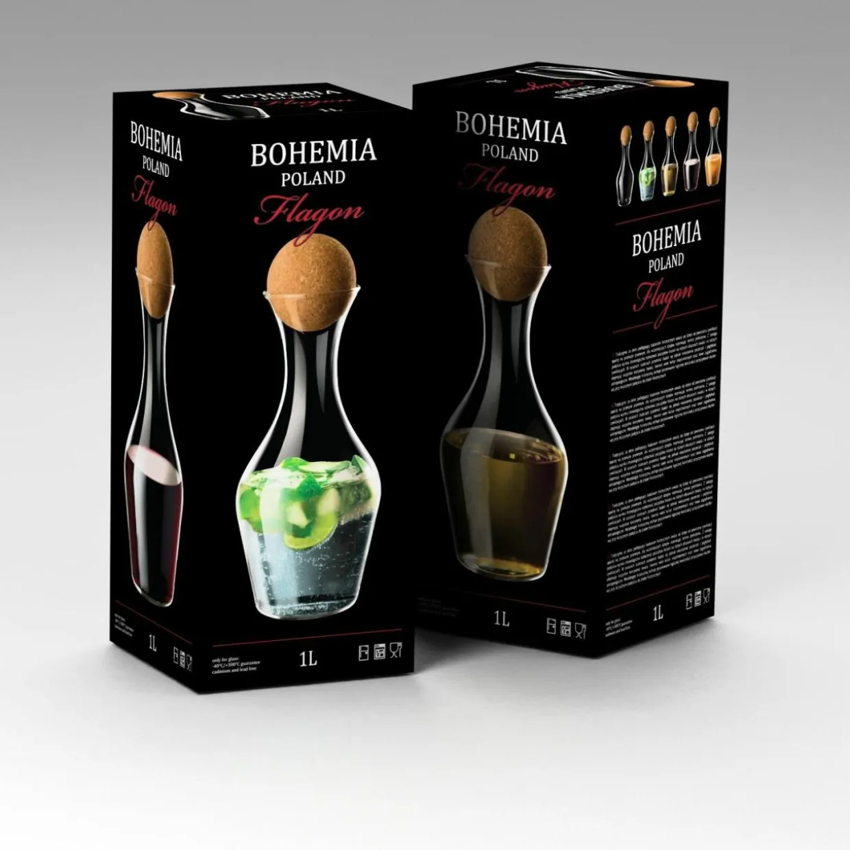 Karafka z korkiem FLAGON 1 l