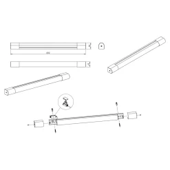 Kinkiet łazienkowy LED IP44 chrom PARKS 60,2 cm