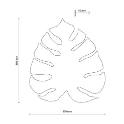 Kinkiet czarny liść MONSTERA