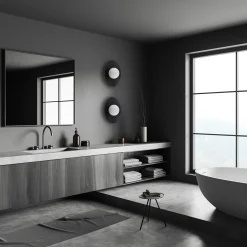 Kinkiet czarny mat SLATE BLACK GLASS