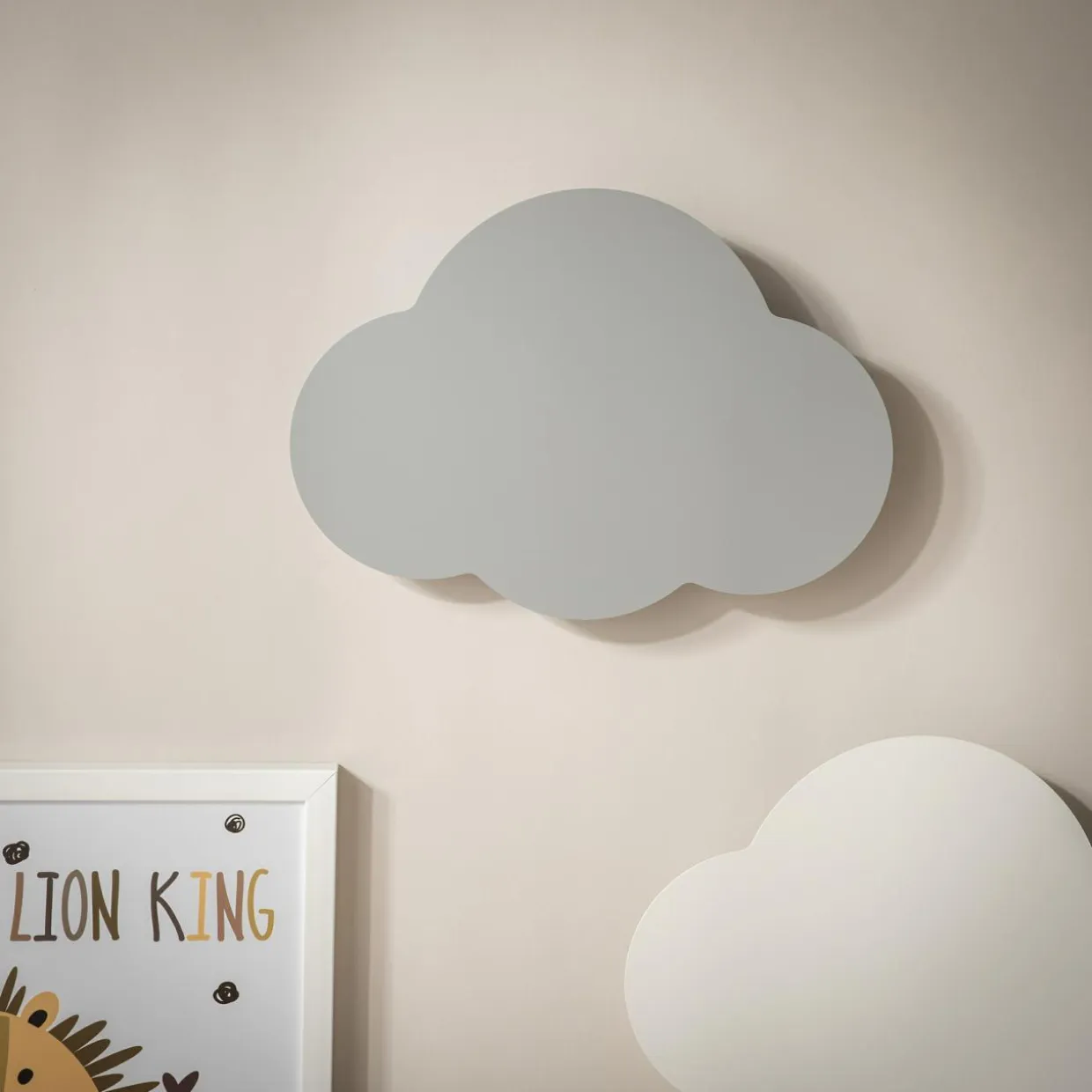 Kinkiet do pokoju dziecięcego szary CLOUD