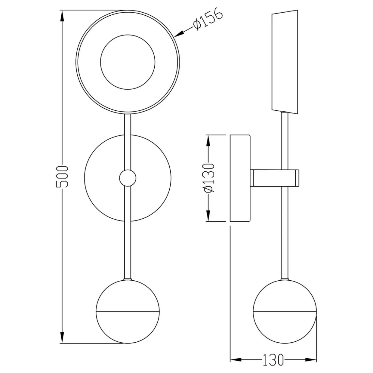 Kinkiet LED LARA 50 cm