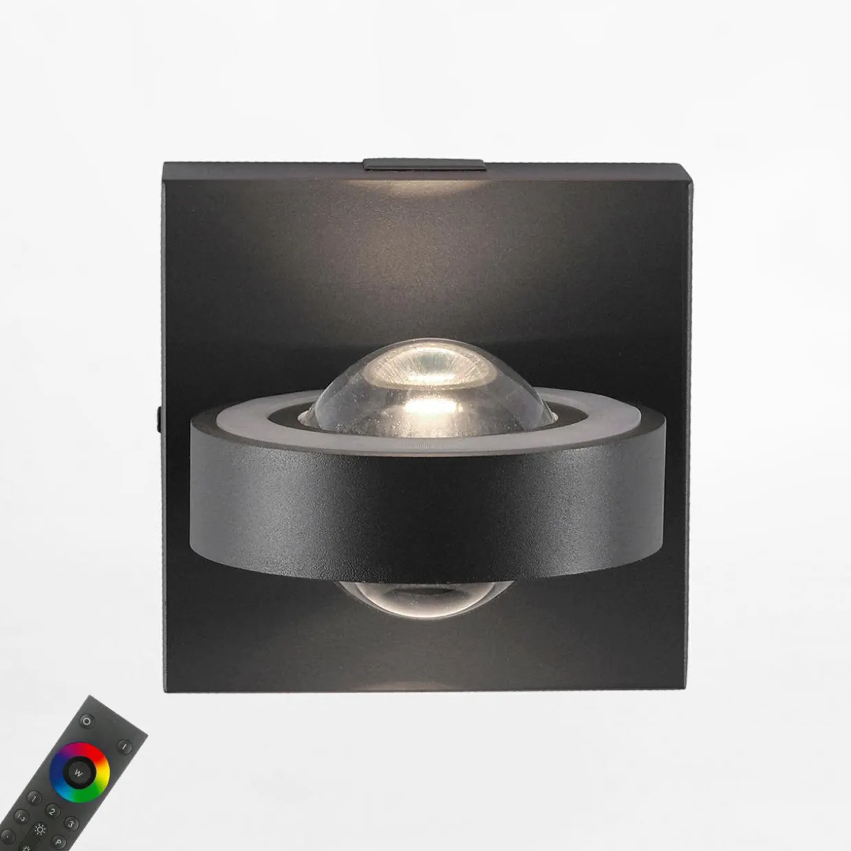 Kinkiet LED RGB Wi-Fi czarny Q-MIA z pilotem