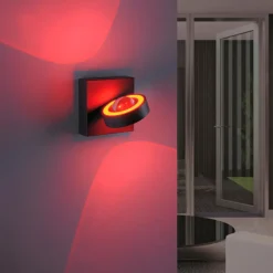 Kinkiet LED RGB Wi-Fi czarny Q-MIA z pilotem
