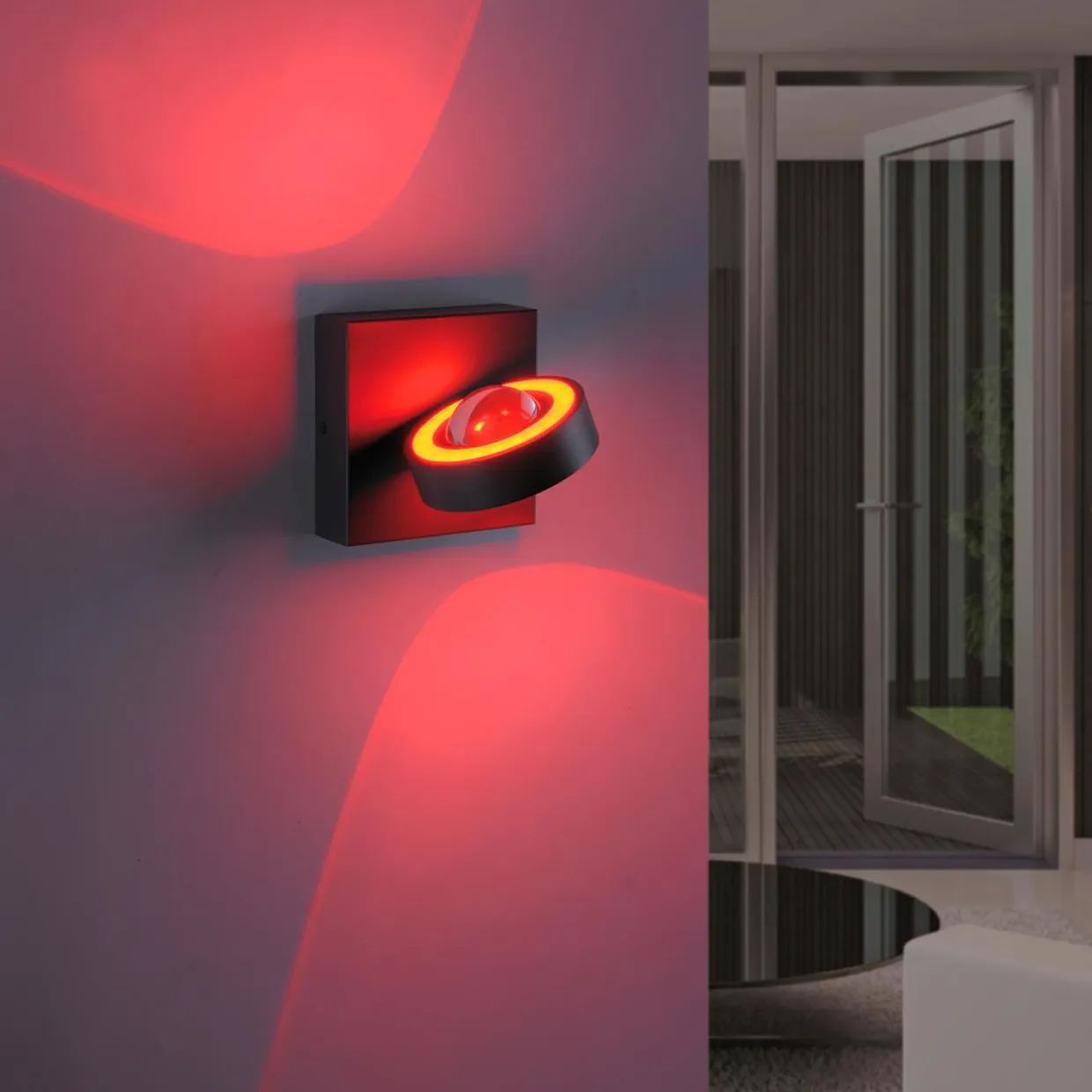 Kinkiet LED RGB Wi-Fi czarny Q-MIA z pilotem