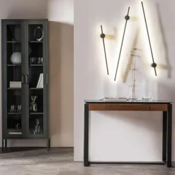 Kinkiet LED 6W czarny TROY 40 cm