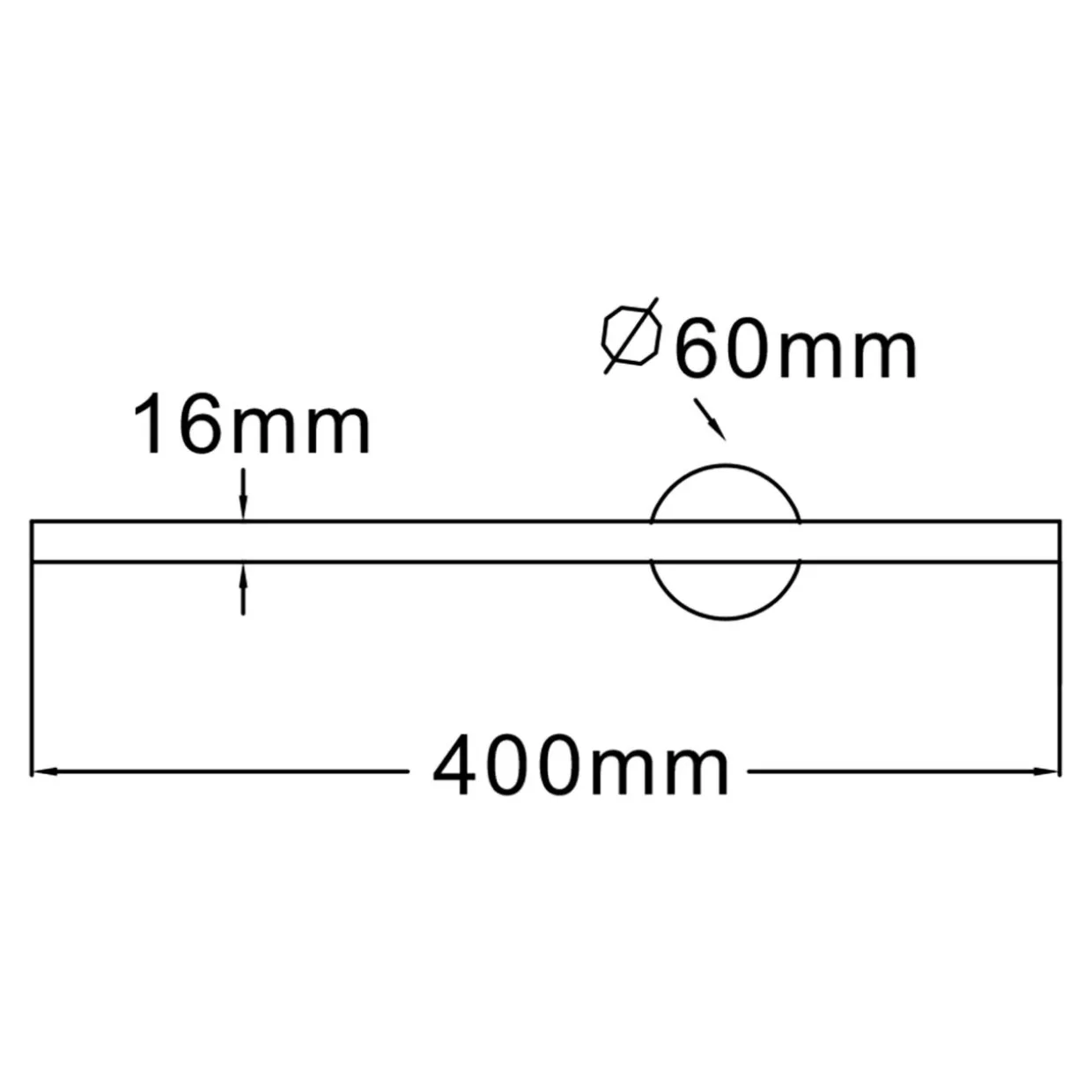 Kinkiet LED 6W złoty TROY 40 cm