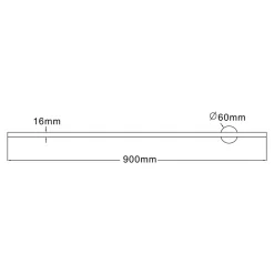 Kinkiet LED 12W złoty TROY 90 cm