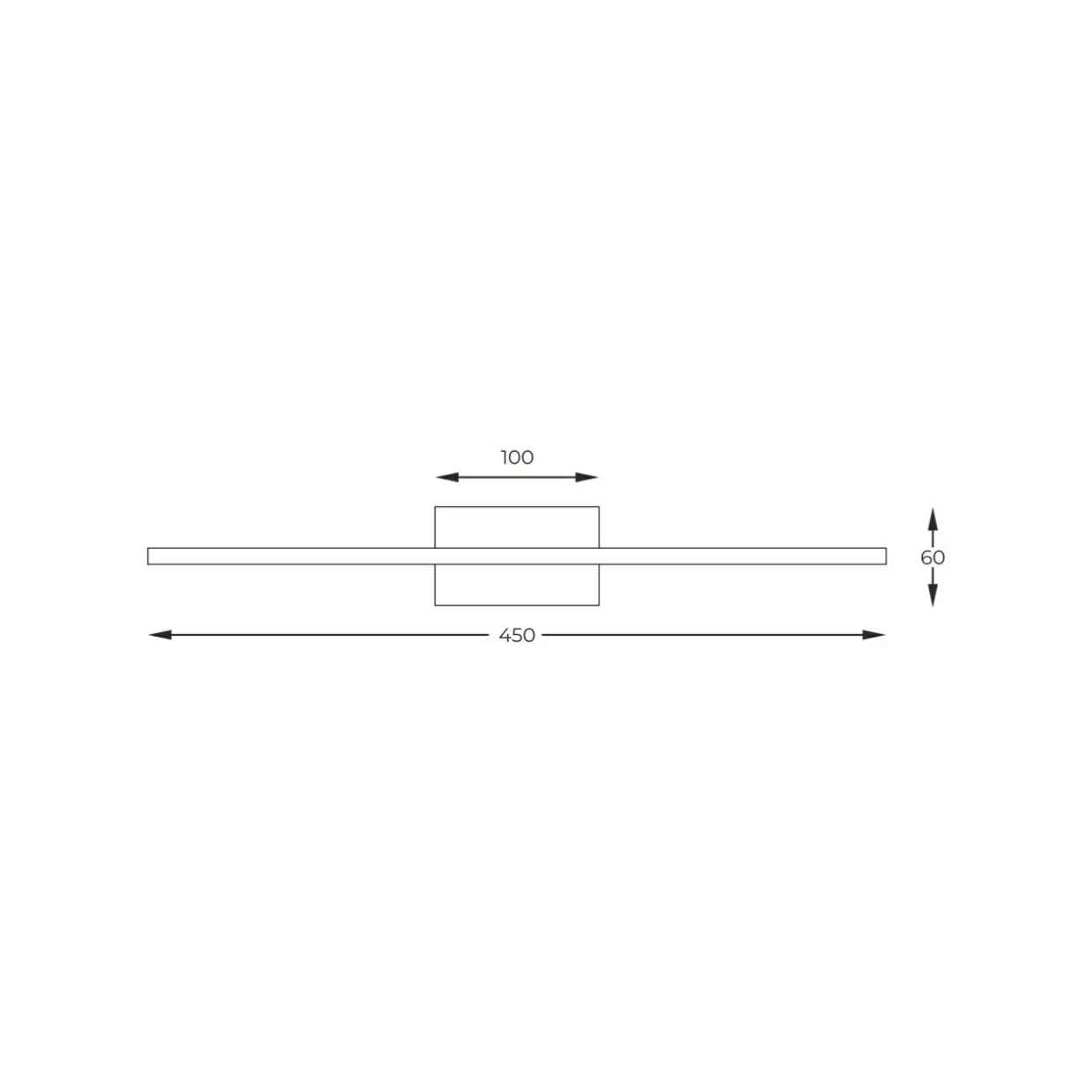 Kinkiet LED złoty ARBI 45 cm
