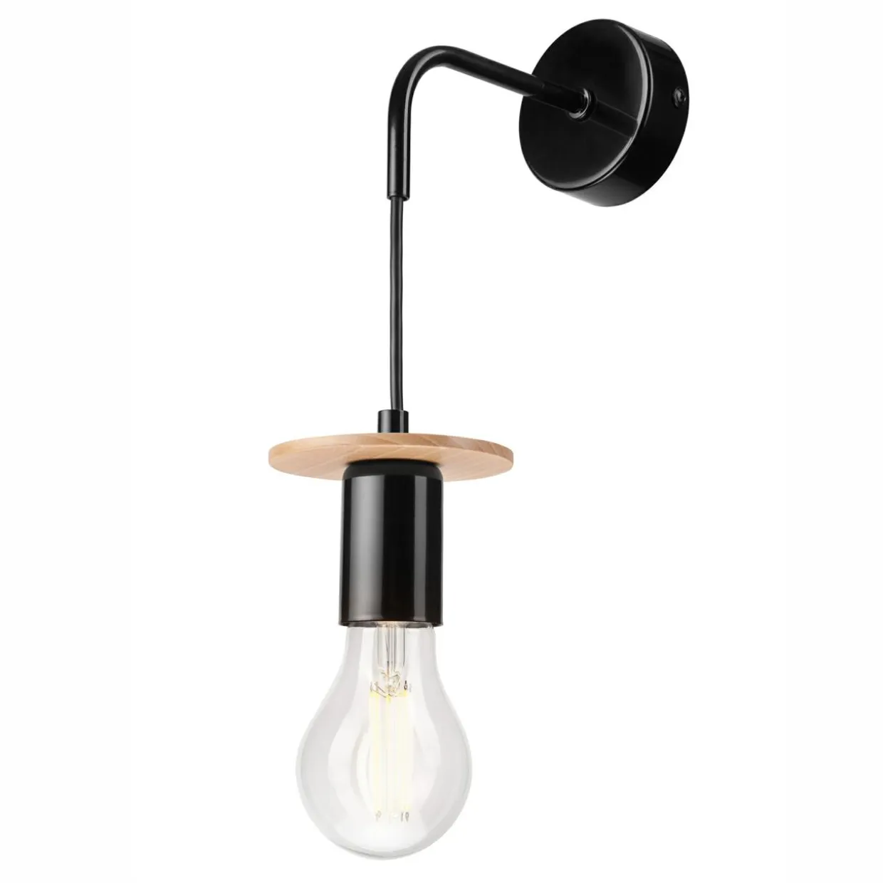 Kinkiet loft czarny ANGELINA