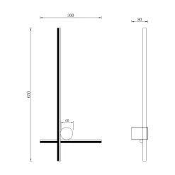 Kinkiet minimalistyczny LED złoty MILL