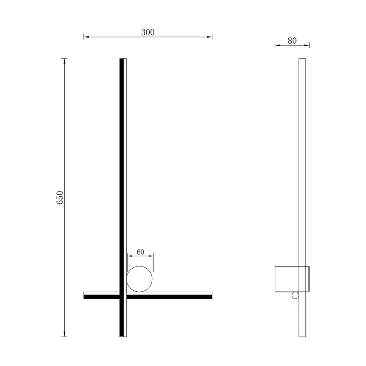 Kinkiet minimalistyczny LED złoty MILL