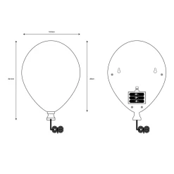 Kinkiet na baterie biały BALLOON