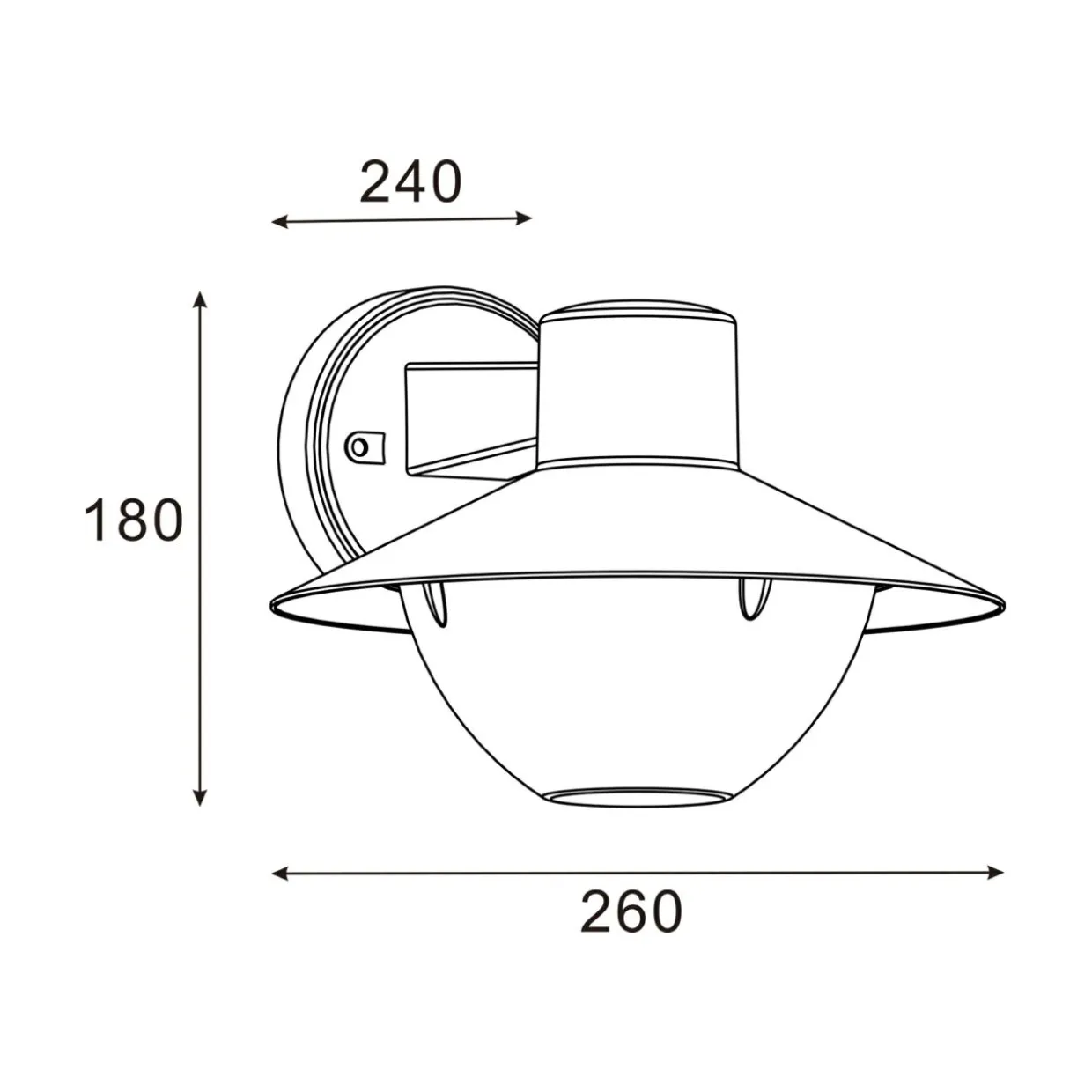 Kinkiet outdoorowy IP44 czarny ECLIPSE