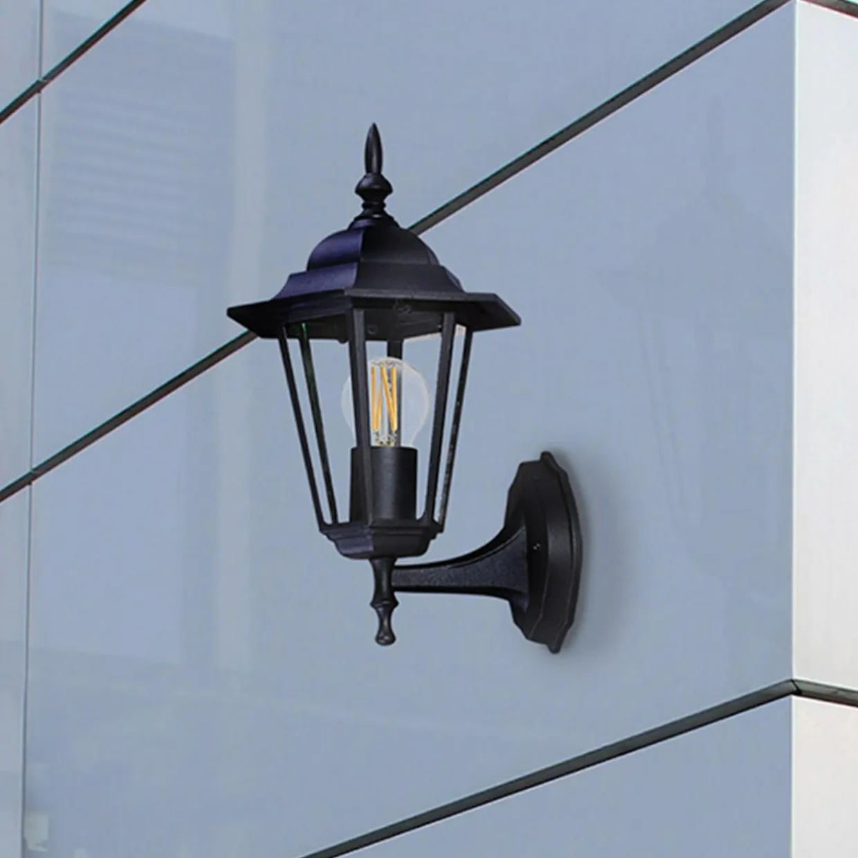 Kinkiet zewnętrzny outdoor klasyczny czarny STANDARD UP