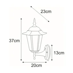 Kinkiet zewnętrzny outdoor klasyczny czarny STANDARD UP