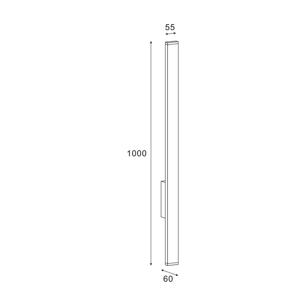Kinkiet zewnętrzny wysoki 100 cm LED IP65 czarny LUMINOUS