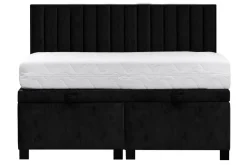Łóżko czarne MONA VERTICAL 180 cm