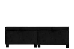 Łóżko czarne MONA VERTICAL 180 cm