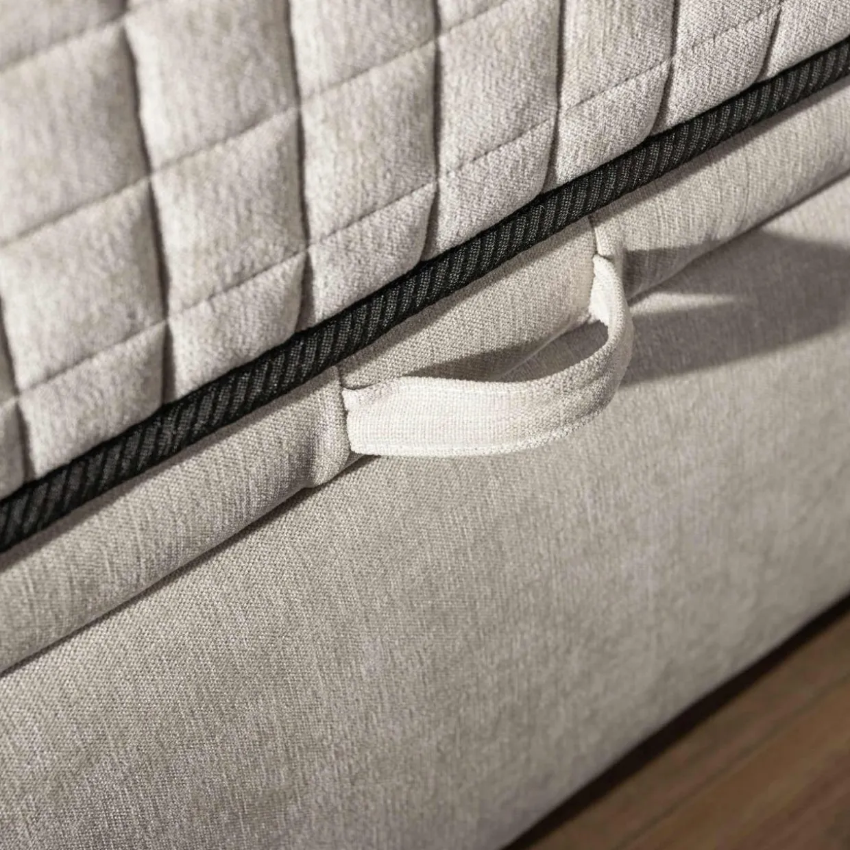 Łóżko kontynentalne LAURITA SQUARE 160x200 cm