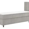 Łóżko kontynentalne z materacem szare SILLA 80x200 cm