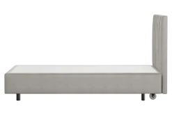 Łóżko kontynentalne z materacem szare SILLA 80x200 cm