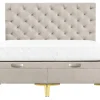 Łóżko kremowe DONNA LUX 140 cm