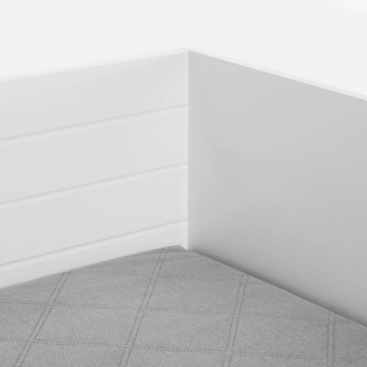 Łóżko młodzieżowe rozsuwane biało-szare GRAND 90-160x200 cm