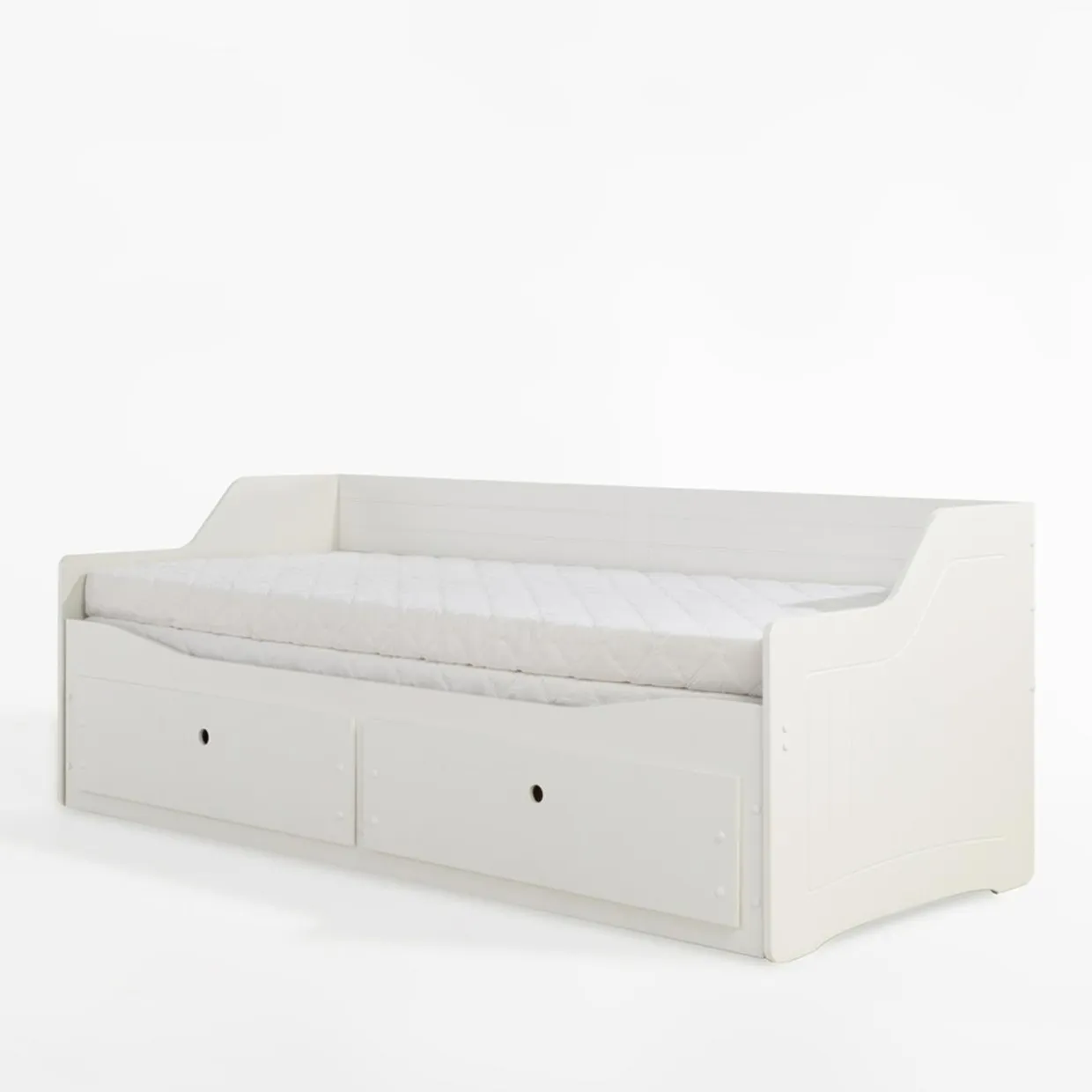 Łóżko rozsuwane białe LARS 160x200 cm