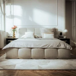 Łóżko tapicerowane boucle CELINE 160x200 cm