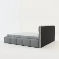 Łóżko tapicerowane boucle jasnoszare CELINE 180x200 cm