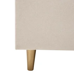 Łóżko tapicerowane na złotych nogach SANTADI 160x200 cm