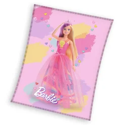 Koc polarowy różowy BARBIE 130x170 cm