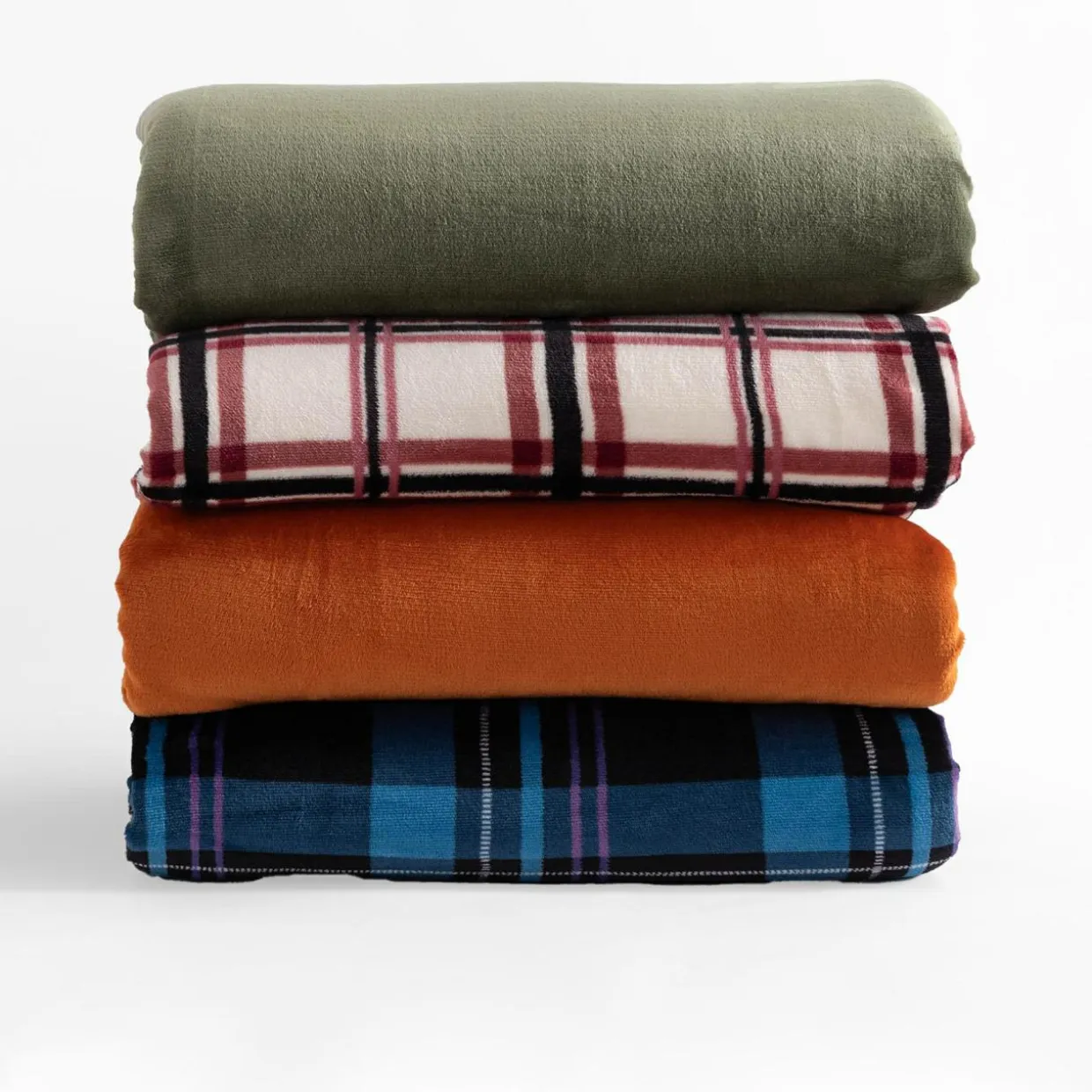 Koc z sherpą zielony DOLLY 150x200 cm