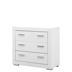 Komoda biała z 3 szufladami SNOW