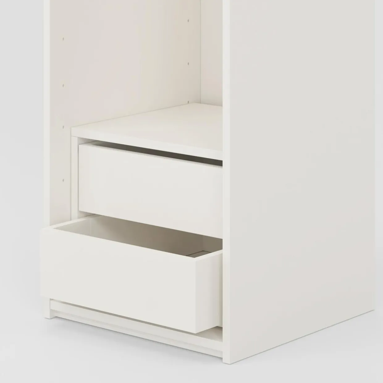 Komoda do szafy z 2 szufladami 50 cm ADBOX S biała