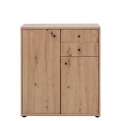 Komoda TEMPRA 2 niska 2D2S, dąb artisan