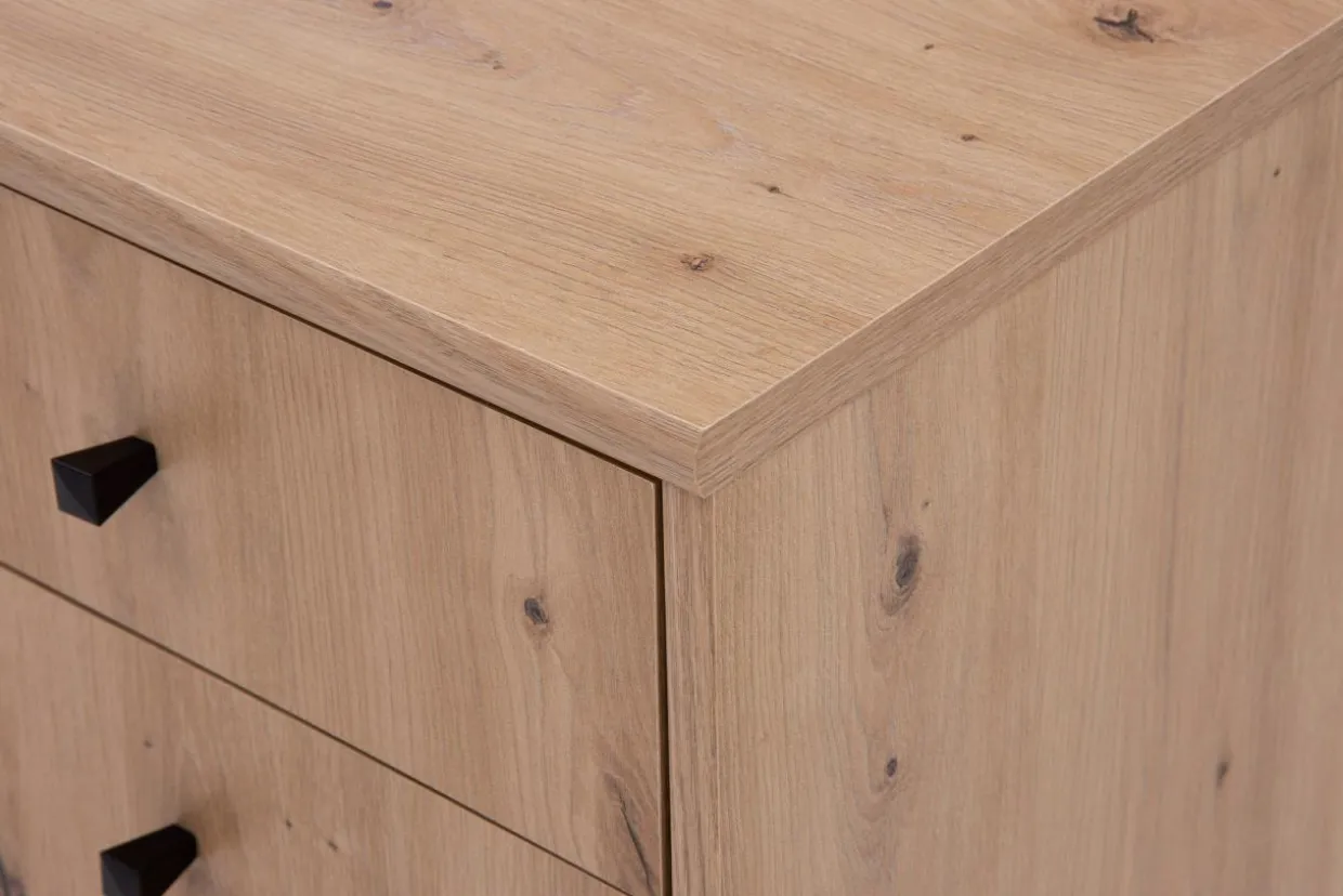 Komoda TEMPRA 2 niska 2D2S, dąb artisan