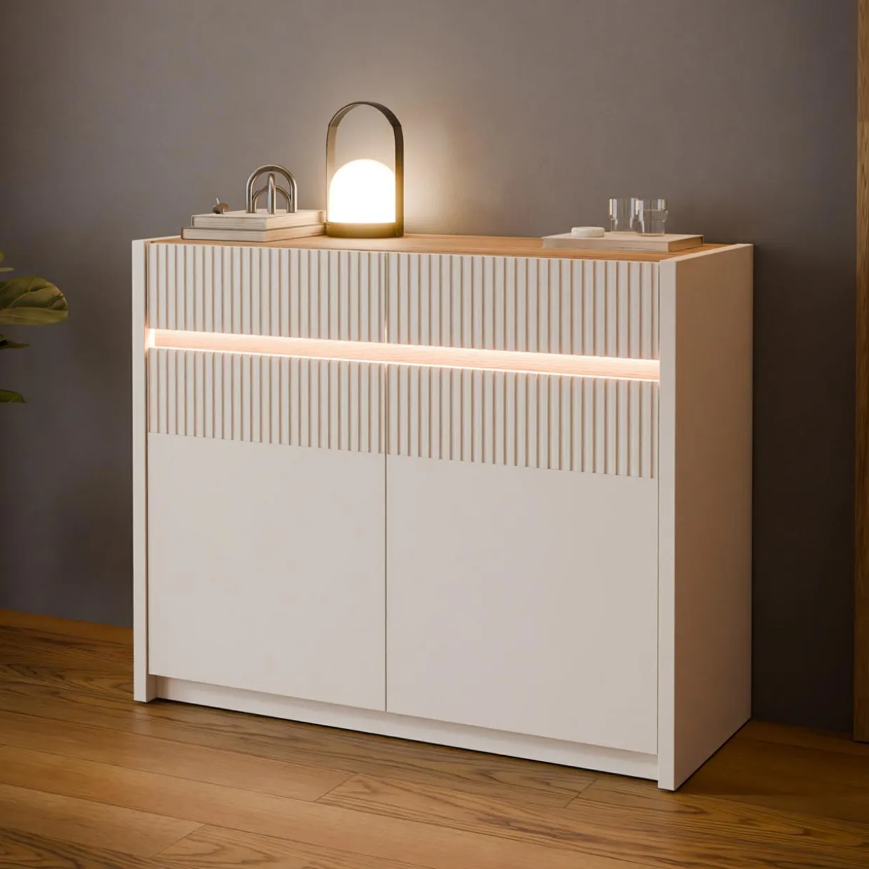 Komoda z oświetleniem OAK SQUERE 105,3 cm