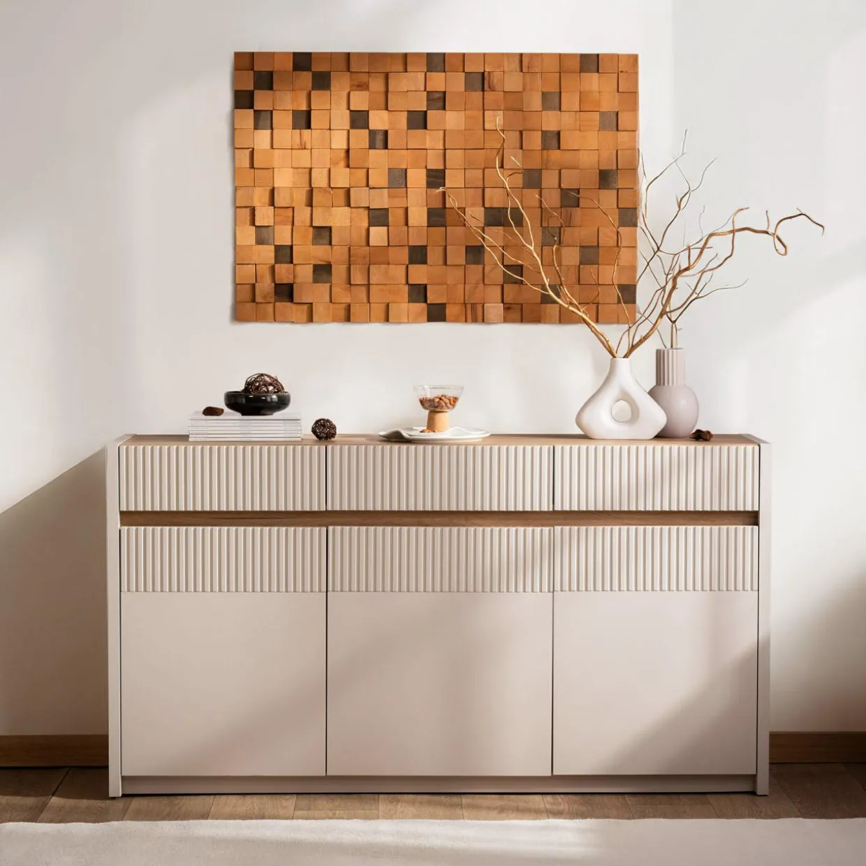 Komoda z oświetleniem OAK SQUERE 160 cm